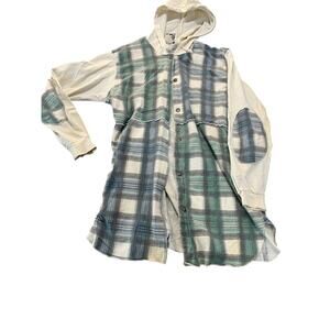 90s Grunge Reworked Hooded Flannel 💿🌲